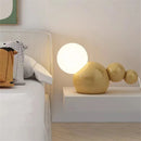 Round glass bedside lamp for home decoration