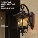 Retro outdoor wall light for decorative garden lighting