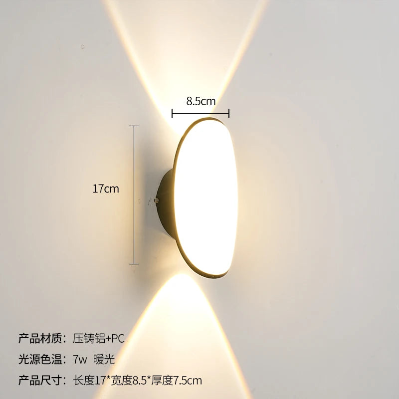 Modern waterproof wall light for outdoor and indoor lighting - vue 14 sur 14