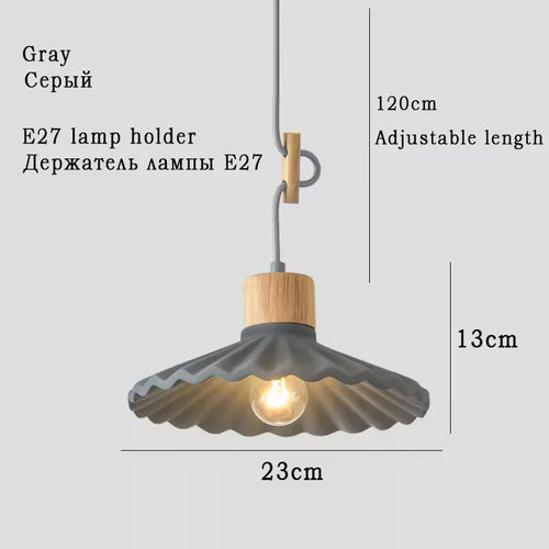 Modern Nordic style colourful macaron pendant light - vue 12 sur 11
