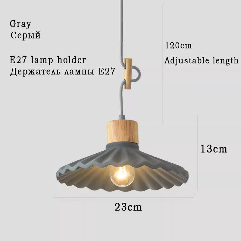 Modern Nordic style colourful macaron pendant light - vue 11 sur 11