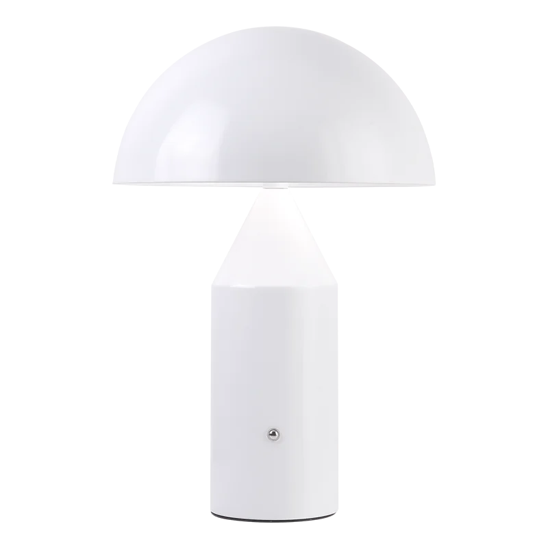 Portable mushroom LED table lamp with rechargeable touch switch night light for dining room, bedroom, and bedside - vue 8 sur 9