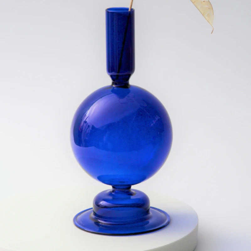 Glass taper candle holders for wedding table decoration - vue 23 sur 32