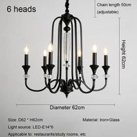 Retro luxury American style crystal chandelier