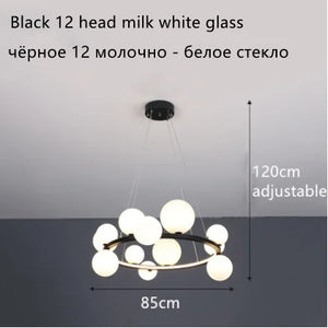 Modern designer glass chandelier for elegant interior decor