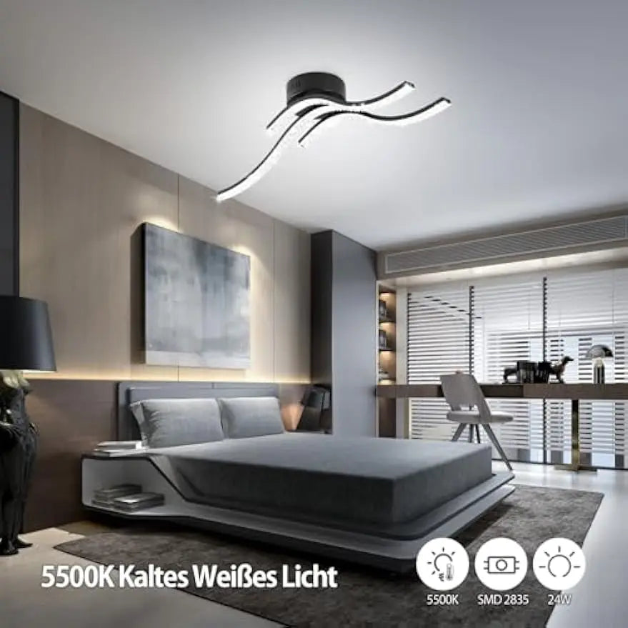 Modern LED ceiling light for elegant interior lighting - vue 6 sur 7
