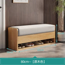 Nordic wooden changing stool with integrated storage