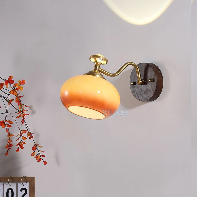 Retro vintage glass wall light for hotels