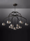 American retro brass and crystal chandelier for elegant lighting