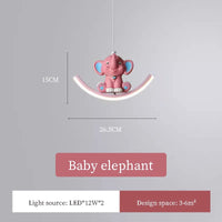 Cute animal chandelier bedside lamps for children modern decor