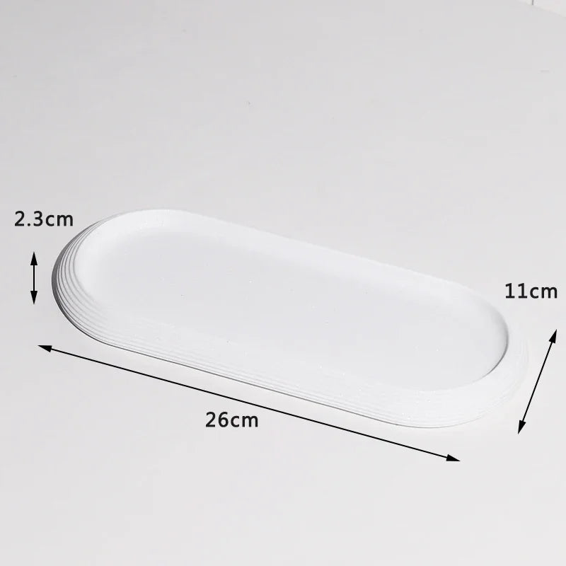 modern bathroom accessory set made of sand and gravel - vue 7 sur 18