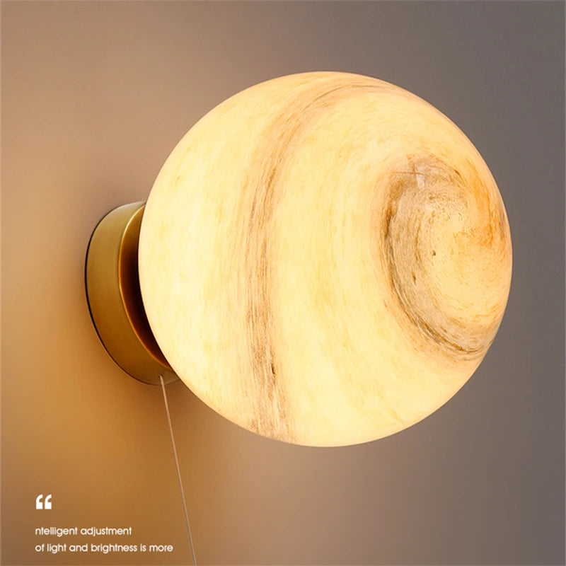 Copper astronaut moon wall light for boys - vue 4 sur 10