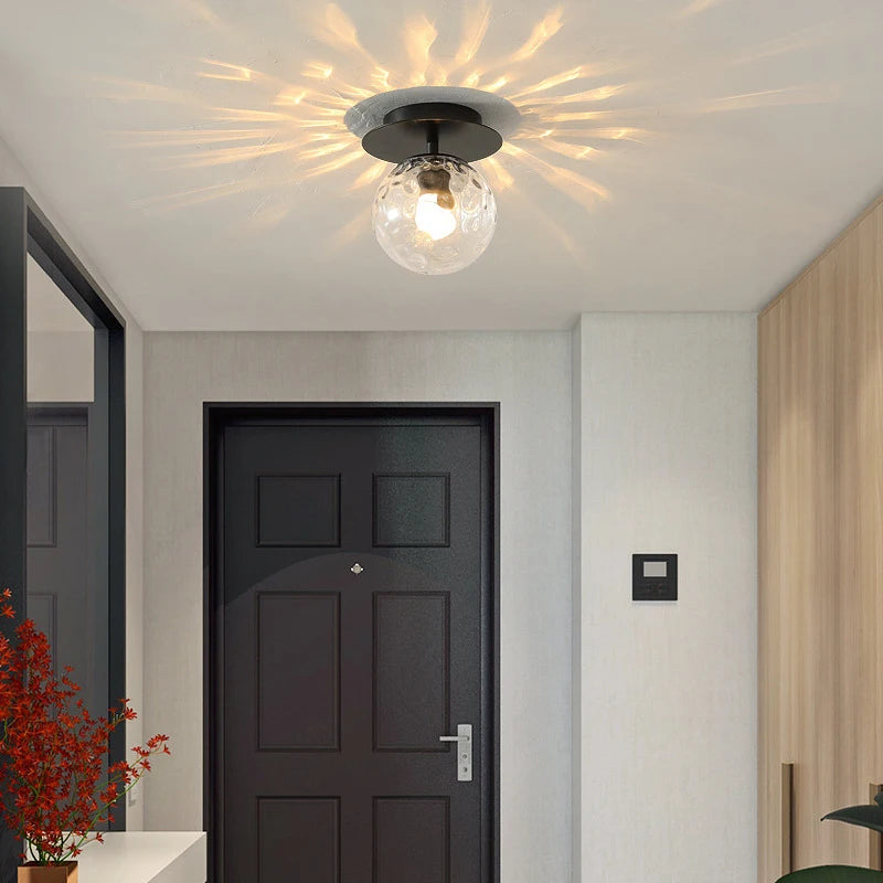 Modern glass LED globe ceiling light