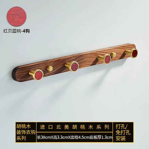 creative walnut wood hook for wall organization - vue 27 sur 26