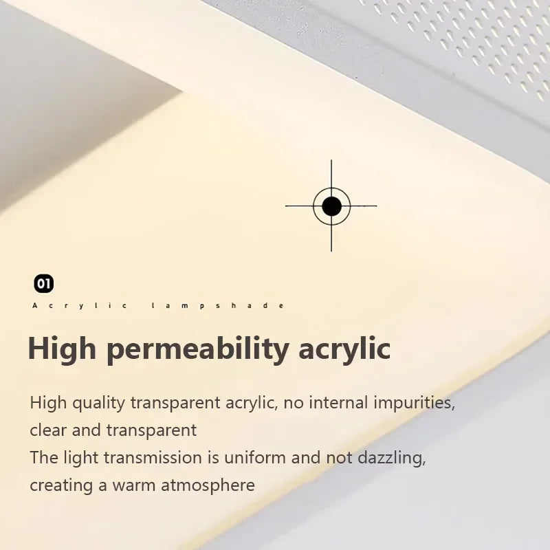 Modern LED ceiling light with fan and remote control - vue 10 sur 14