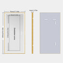 Illuminated mirror with gold frame and three-colour dimmable anti-fog LED lights
