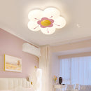 Romantic ceiling light for a little girl's warm and floral bedroom
