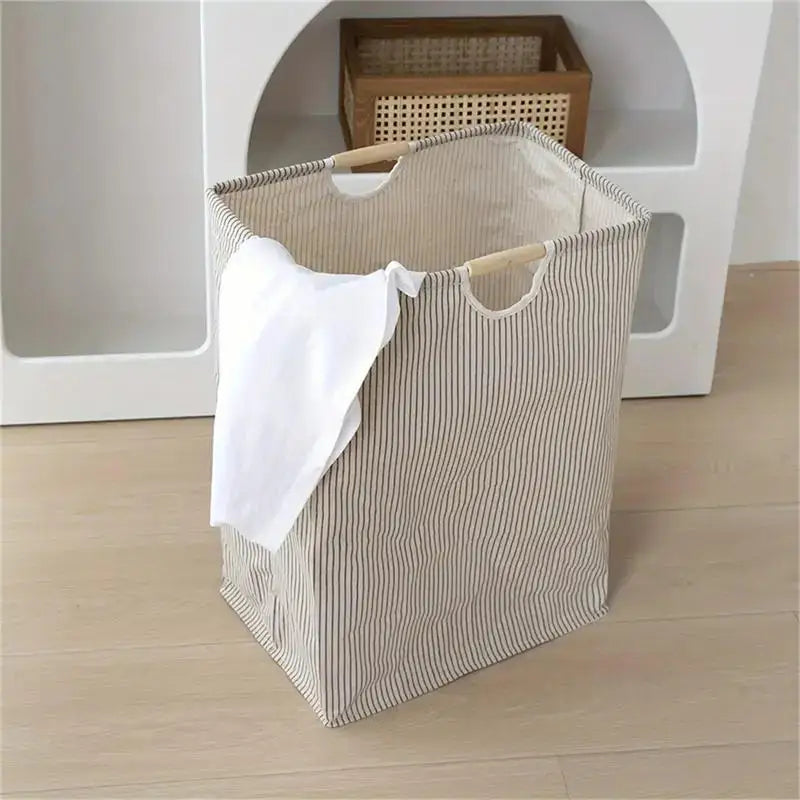 foldable cotton and linen waterproof laundry basket