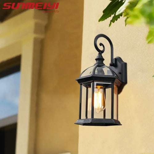 Retro aluminium outdoor wall light for garden and pathway - vue 3 sur 7
