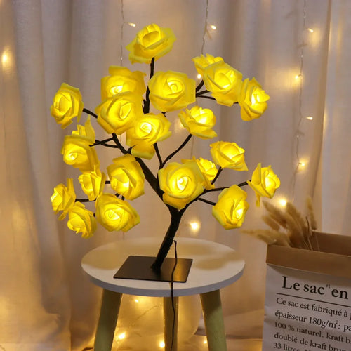 Nordic crystal LED cherry blossom table lamp night light - vue 16 sur 19