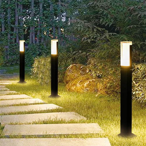 Outdoor waterproof motion sensor post light for garden - vue 3 sur 18