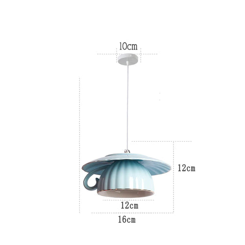 Modern ceramic LED teapot pendant light for kitchen