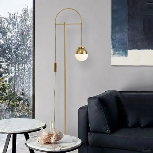 Retro gold Nordic floor lamp for elegant interiors - vue 4 sur 7