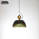 Sculpted glass pendant with retro style and modern vibe