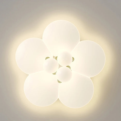 Modern floral ceiling light for a romantic and cosy children's bedroom - vue 6 sur 6