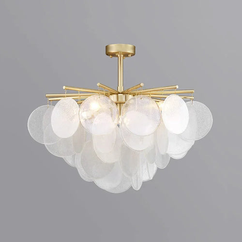 Nordic glass and iron luxury chandelier