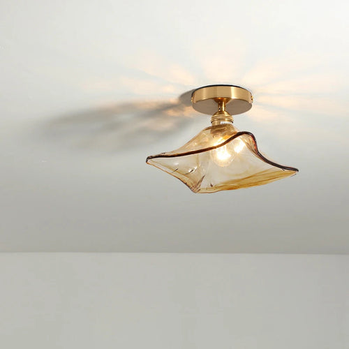Nordic industrial decorative glass LED ceiling light - vue 5 sur 12