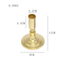 Gold metal candle holder for parties and weddings