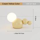 Round glass bedside lamp for home decoration