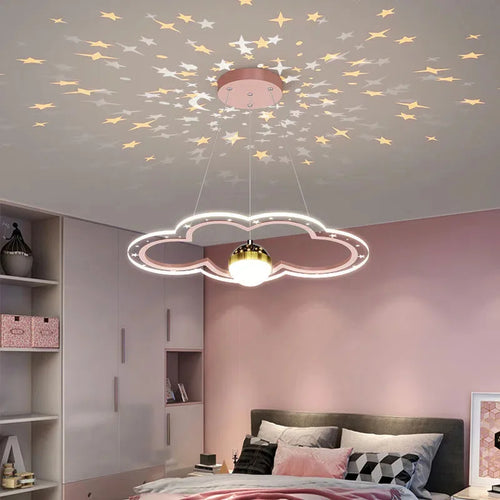 Creative luminous star chandelier for children's room - vue 2 sur 21