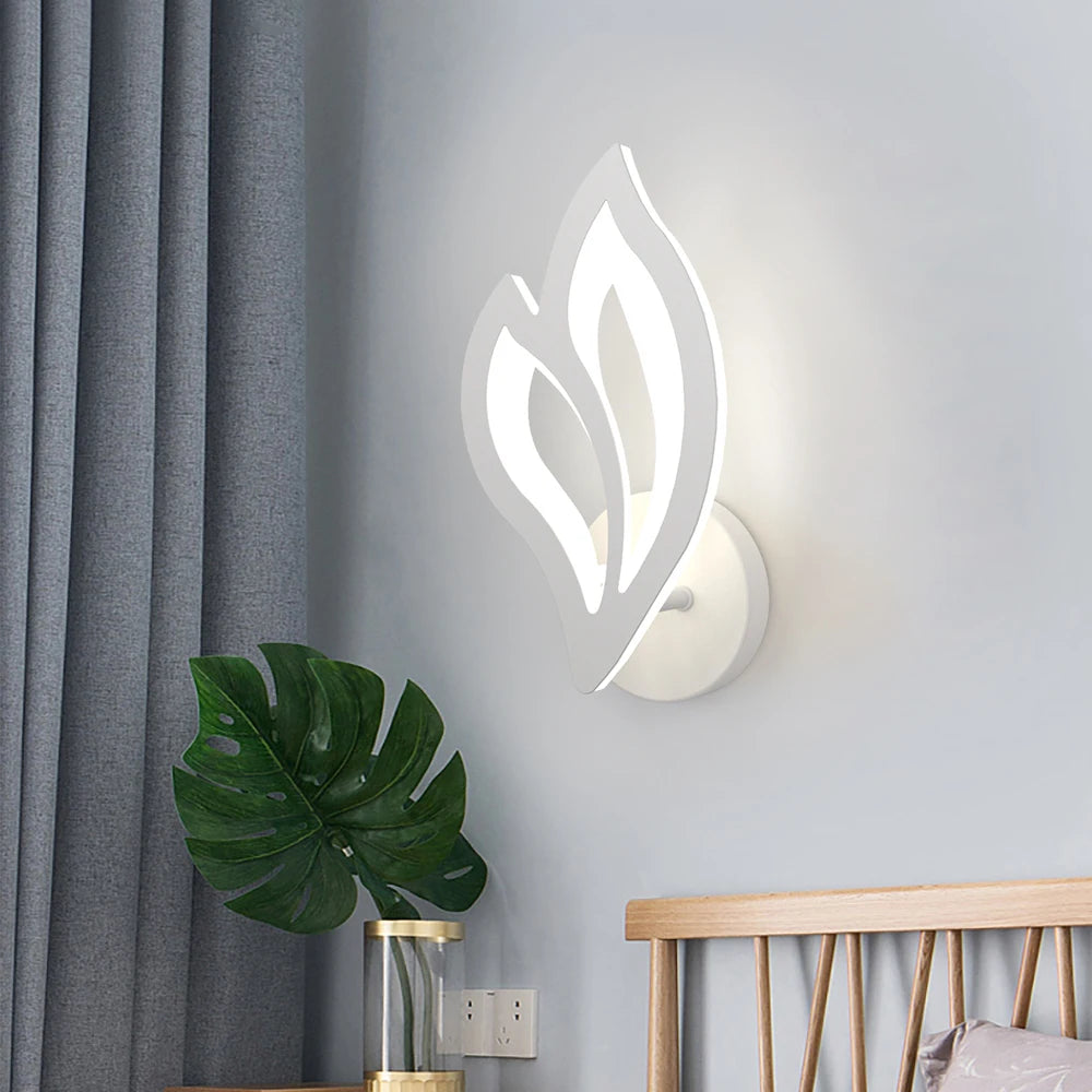 Modern LED leaf wall light for indoor lighting - vue 3 sur 8