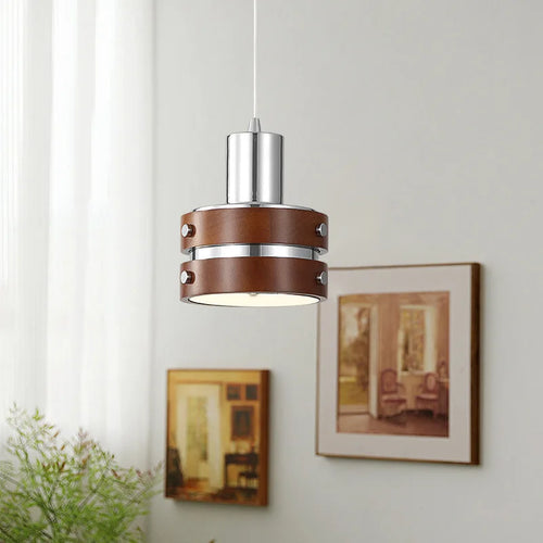 Wabi-sabi vintage retro pendant lamp for office and coffee table - vue 3 sur 8