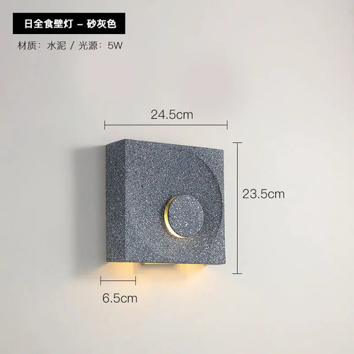 Industrial cement wall light for creative lighting - vue 9 sur 11