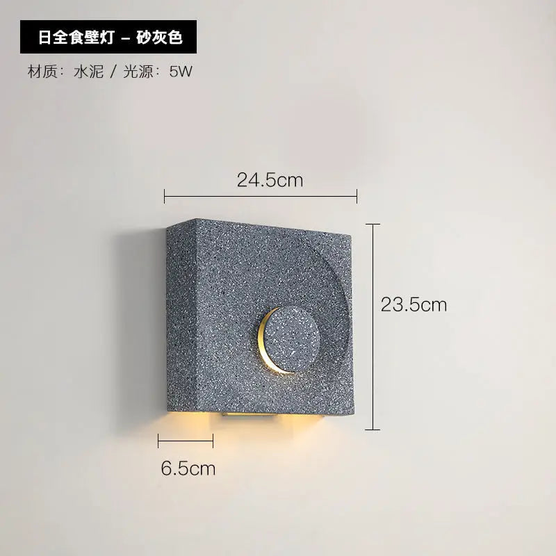 Industrial cement wall light for creative lighting - vue 8 sur 11