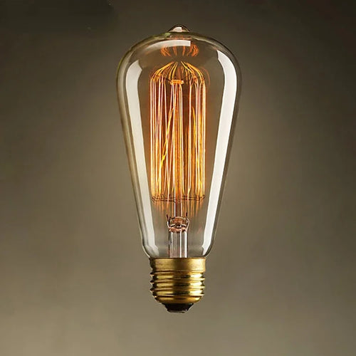 Modern LED metal chandelier with vintage suspension - vue 10 sur 13