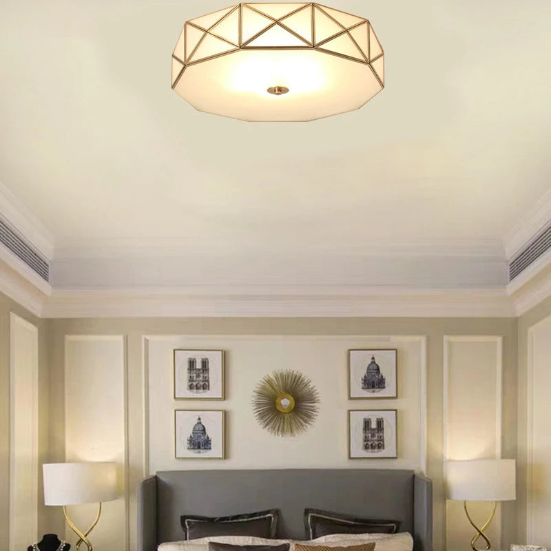 Retro copper ceiling light for modern lighting - vue 5 sur 9