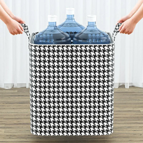 large capacity folding clothes storage bag with handle - vue 4 sur 10