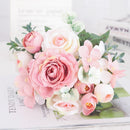 Artificial silk peony and hydrangea bouquet for wedding and home decoration