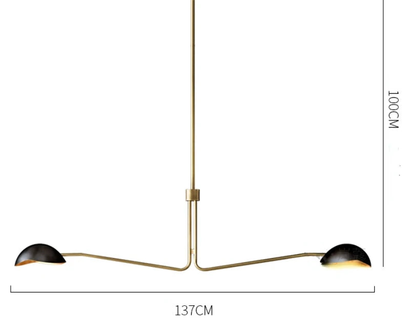 Modern neoclassical copper coloured chandelier - vue 12 sur 16