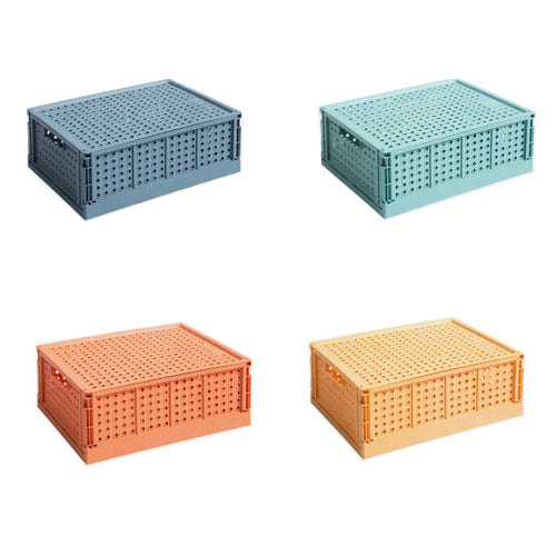 Collapsible Desktop Storage Box, Student Cosmetics Basket, Simplicity, Household, Dormitory, Stationery, Sundry, Small - vue 7 sur 18