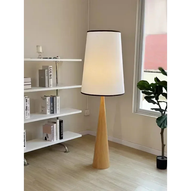 Japanese nordic design wabi-sabi wood floor lamp - vue 4 sur 12