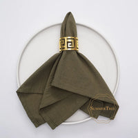 Set of 24 washable cotton napkins pastoral style