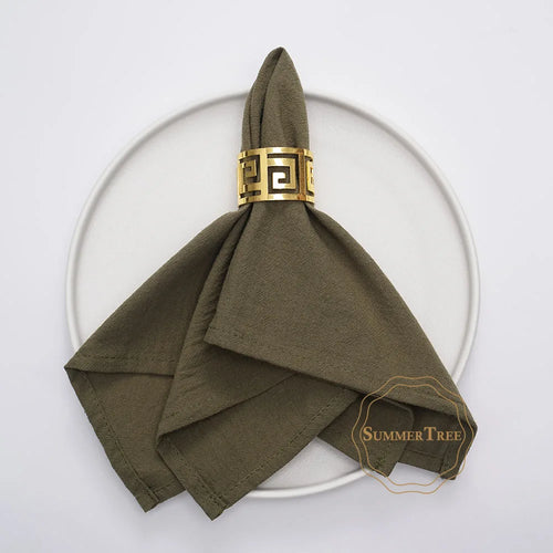 Set of 24 washable cotton napkins pastoral style