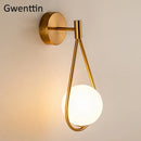 Modern glass wall light for nordic decor