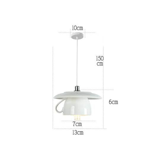 modern ceramic pendant lamp led - vue 23 sur 28