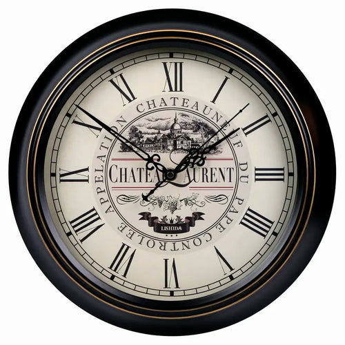 silent vintage wall clock classic metal design